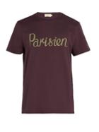 Matchesfashion.com Maison Kitsun - Printed Cotton T Shirt - Mens - Dark Red