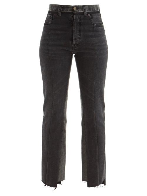Maison Margiela - Deconstructed Straight-leg Jeans - Womens - Black