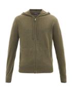 Ralph Lauren Purple Label - Zipped Wool-blend Knitted Hooded Sweatshirt - Mens - Khaki
