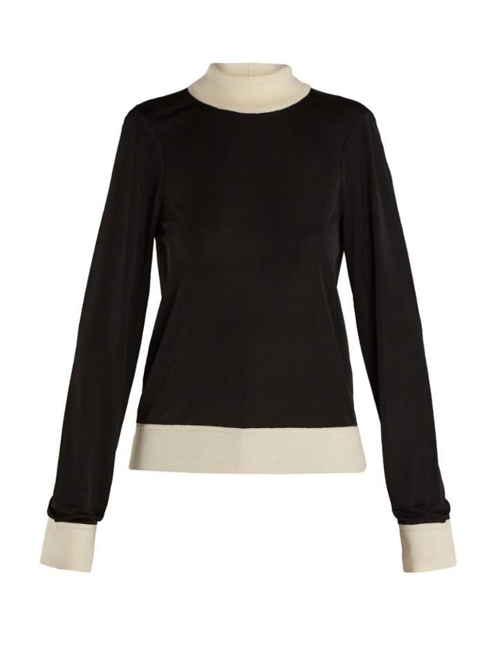 Joseph Contrast-edge Roll-neck Sweater