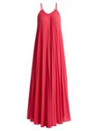 Matchesfashion.com Adriana Degreas - Le Fleur Pleated Crepe Jumpsuit - Womens - Pink