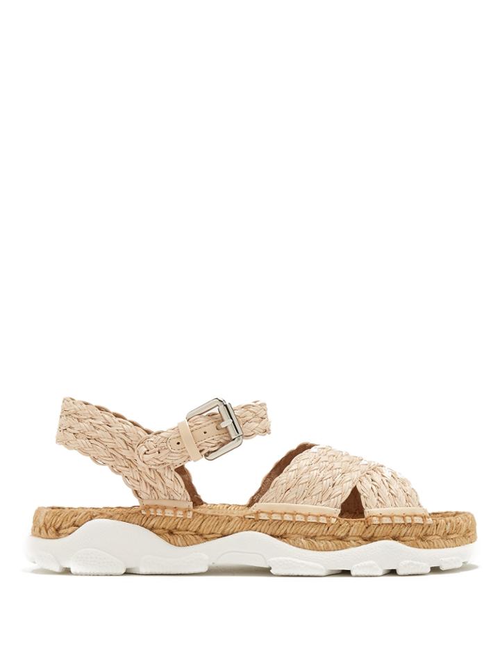 Stella Mccartney Woven-raffia Espadrille Sandals