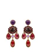 Brigid Blanco Garnet, Amethyst & Yellow-gold Earrings