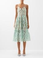 Self-portrait - Azalea Lace Midi Dress - Womens - Mint