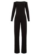 Matchesfashion.com Norma Kamali - Off The Shoulder Jersey Jumpsuit - Womens - Black