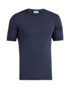 Matchesfashion.com Schiesser - Karl Heinz Cotton T Shirt - Mens - Dark Blue
