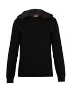 Matchesfashion.com Valentino - Detachable Hood Wool Sweater - Mens - Black