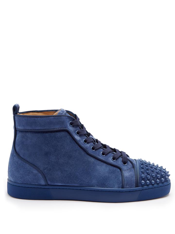 Christian Louboutin Lou Spike-embellished High-top Trainers