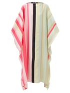 Louisa Parris - Bobbi Jean Striped-silk Kaftan Dress - Womens - Multi Stripe