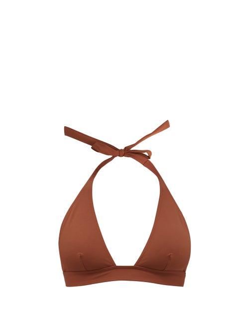 Matchesfashion.com Eres - Foulard Halterneck Bikini Top - Womens - Brown