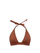 Matchesfashion.com Eres - Foulard Halterneck Bikini Top - Womens - Brown