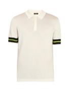 Matchesfashion.com Berluti - Ribbed Cuff Polo Shirt - Mens - White