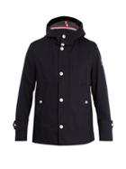 Matchesfashion.com Moncler - Hooded Cotton Canvas Raincoat - Mens - Black