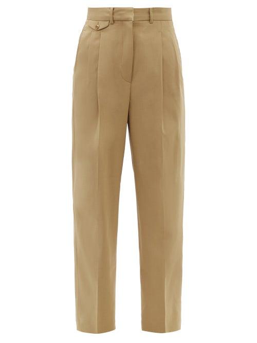 Ladies Rtw The Frankie Shop - Pernille Pleated Fresco Trousers - Womens - Camel