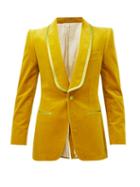 Gucci - Heritage Single-breasted Cotton-blend Suit Jacket - Mens - Yellow