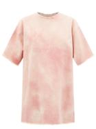 Ladies Rtw Marques'almeida - Tie-dyed Denim T-shirt Dress - Womens - Pink White