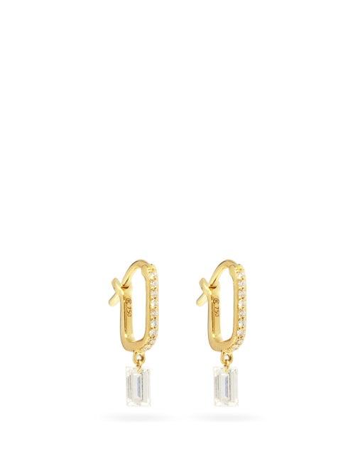 Matchesfashion.com Raphaele Canot - Set Free Diamond & 18kt Gold Earrings - Womens - Yellow Gold