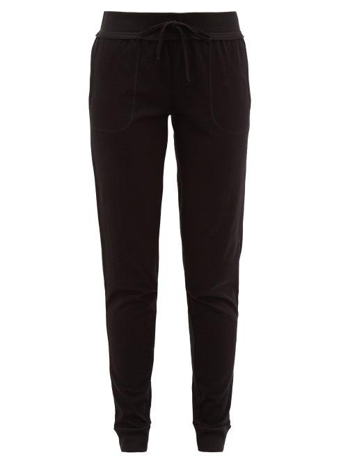 Ladies Lingerie Skin - Pima-cotton Track Pants - Womens - Black