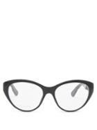 Matchesfashion.com Gucci - Gg-logo Plaque Cat-eye Acetate Glasses - Womens - Black