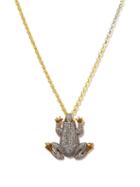 Matchesfashion.com Begum Khan - Prince Frog Crystal & 24kt Gold-plated Necklace - Womens - Crystal