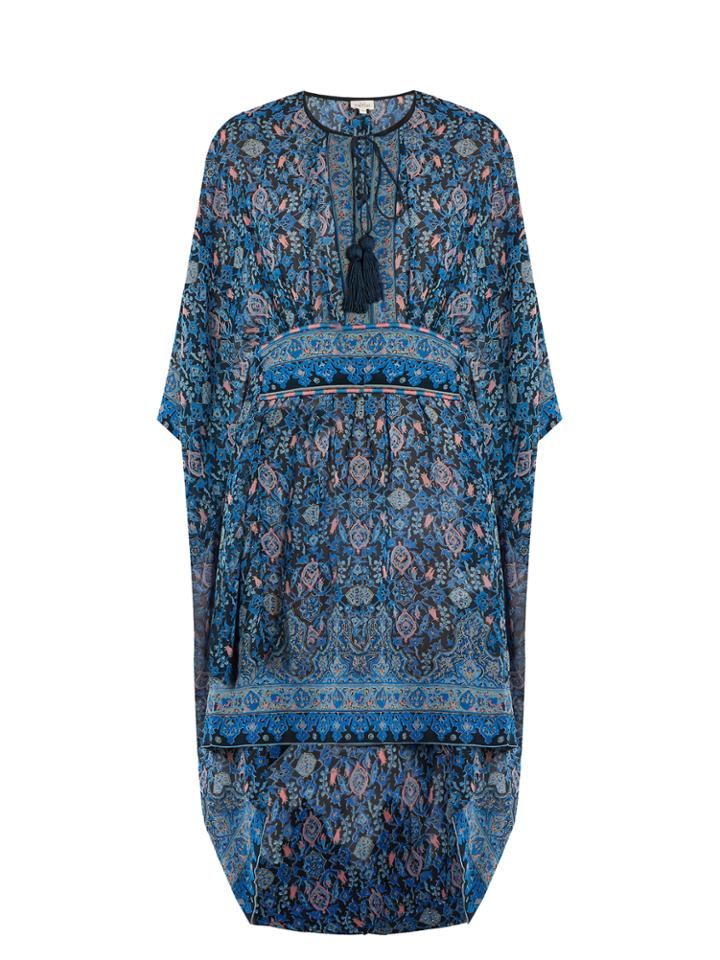 Talitha Maharaja-print Silk-crepe Kaftan