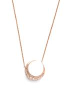 Jacquie Aiche Diamond And Rose-gold Crescent Moon Necklace