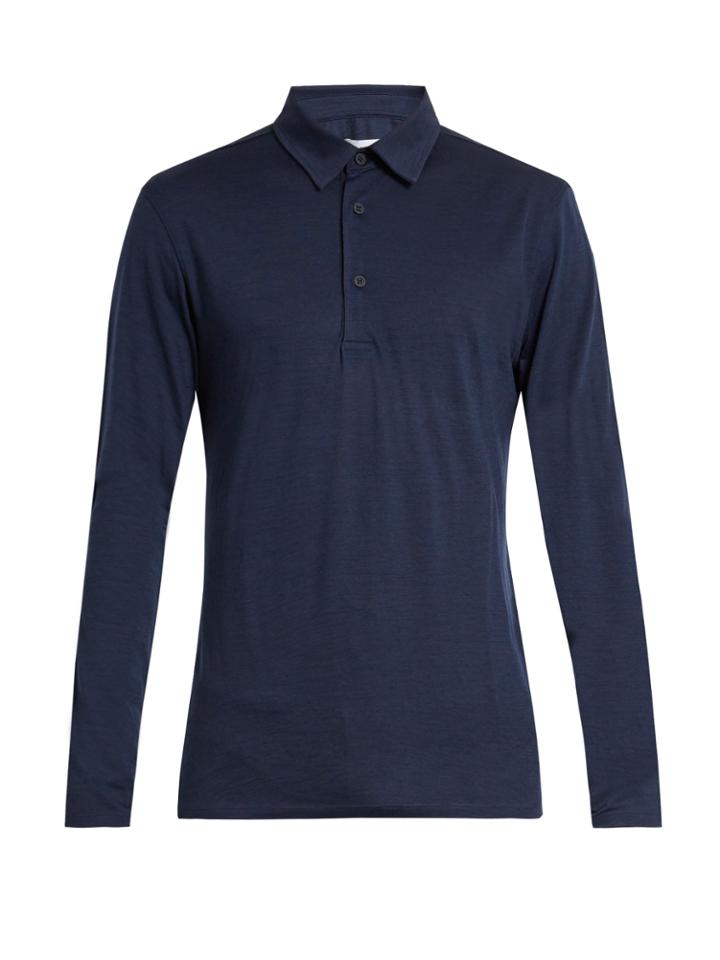Orlebar Brown Linwood Long-sleeved Wool Polo Shirt