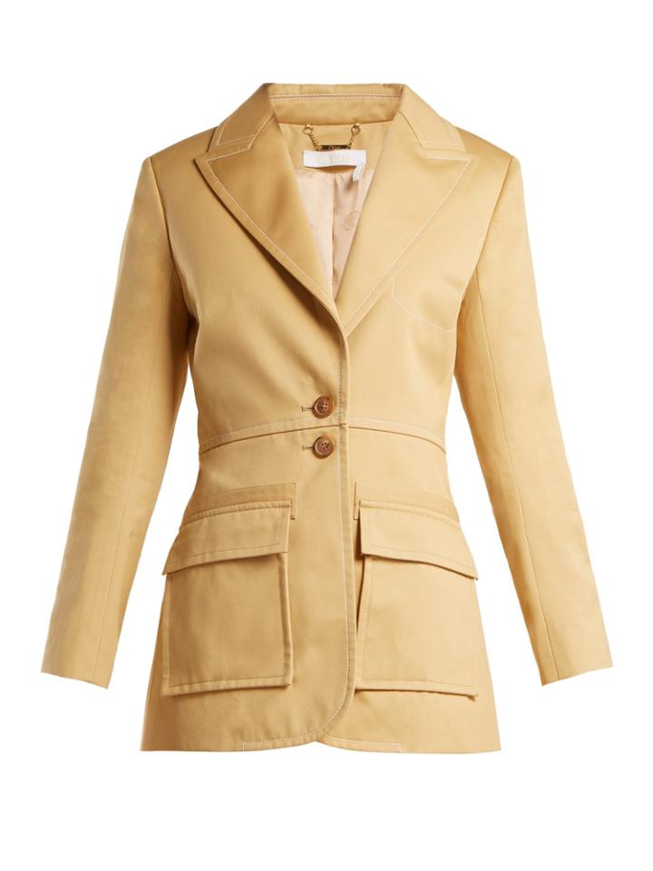 Chloé Single-breasted Cotton-gabardine Blazer