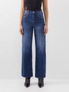 Frame - Le High And Tight Wide-leg Jeans - Womens - Mid Denim