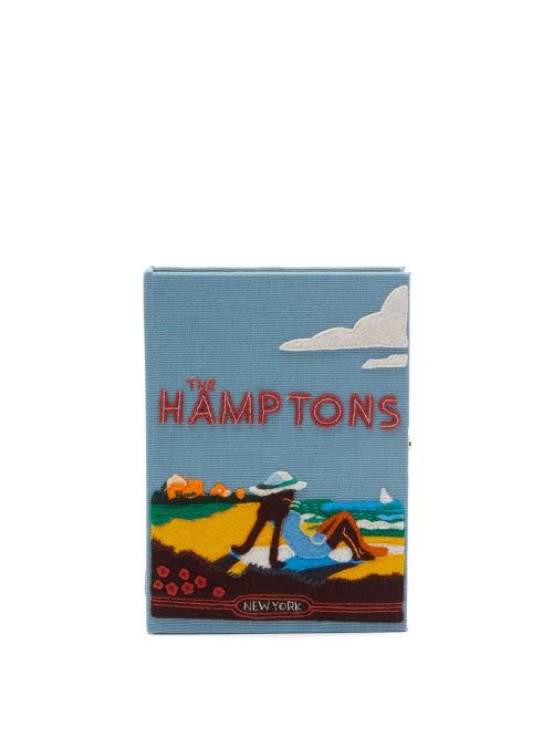 Matchesfashion.com Olympia Le-tan - The Hamptons Canvas Clutch Bag - Womens - Blue Multi