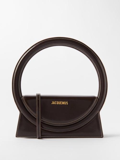 Jacquemus - Sac Leather Handbag - Womens - Dark Brown