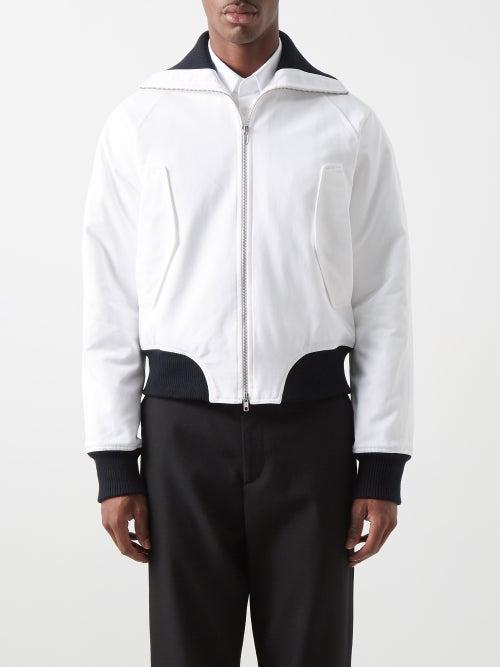 Stefan Cooke - Dancer-appliqu Cotton Bomber Jacket - Mens - White