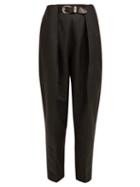 Matchesfashion.com Toga - Tapered Wool Blend Trousers - Womens - Black