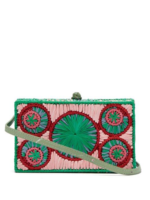 Matchesfashion.com Sophie Anderson - Mia Woven Raffia Cross Body Bag - Womens - Blue Multi
