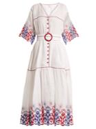 Gül Hürgel Belted Embroidered Linen Dress