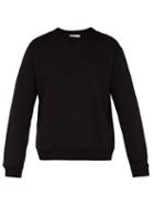 Matchesfashion.com Valentino - Vltn Logo Embossed Cotton Blend Sweatshirt - Mens - Black