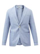 Oliver Spencer - Fairway Linen-chambray Blazer - Mens - Blue