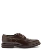 Matchesfashion.com Brunello Cucinelli - Toe-cap Leather Derby Shoes - Mens - Dark Brown