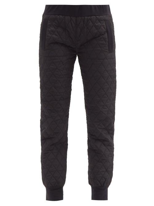 Matchesfashion.com Norma Kamali - Diamond-quilted Shell Track Pants - Womens - Black