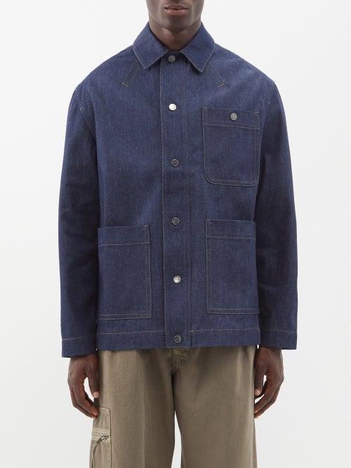 Jacquemus - Yel Organic-cotton Denim Worker Jacket - Mens - Navy