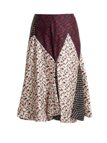 Calvin Klein 205w39nyc Liberty Floral-print Silk Skirt
