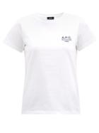 Matchesfashion.com A.p.c. - Denise Logo-embroidered Cotton-jersey T-shirt - Womens - White
