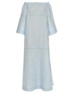 Lisa Marie Fernandez Off-the-shoulder Linen Dress