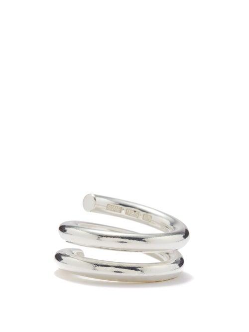 All Blues - Coil Sterling-silver Ring - Mens - Silver