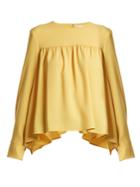 Sonia Rykiel Gathered Satin-crepe Blouse