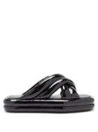 Matchesfashion.com Proenza Schouler - Padded Patent-leather Slides - Womens - Black
