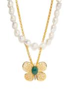 Begum Khan - Magic Butterfly Pearl & 24kt Gold-plated Necklace - Womens - Gold