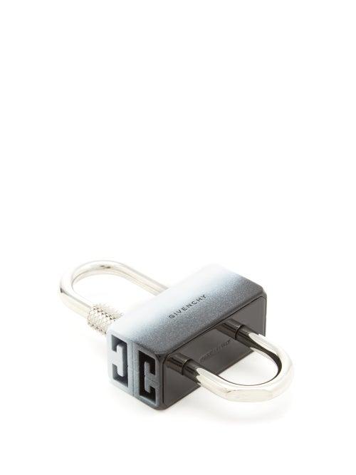 Givenchy - 4g Guilloch-effect Padlock Charm - Mens - Silver