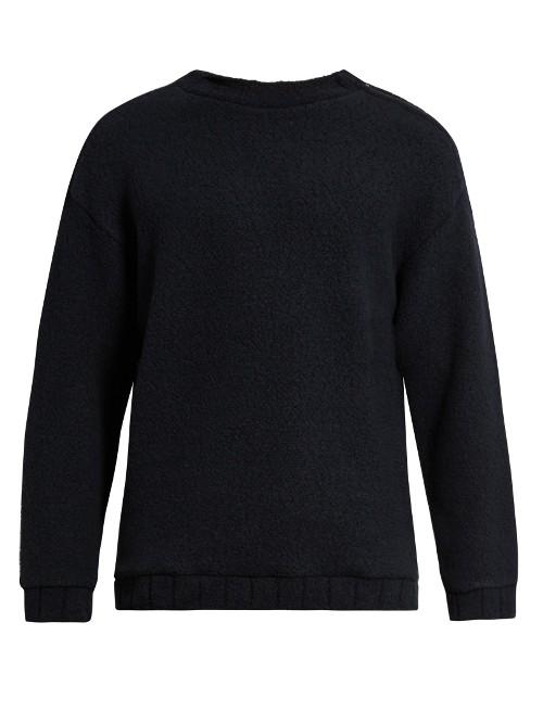 Tomorrowland Zip-detail Wool-blend Fleece Sweater