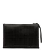 Matchesfashion.com Christian Louboutin - Kalou Spike Embellished Leather Pouch - Mens - Black